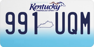 KY license plate 991UQM
