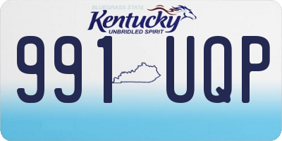 KY license plate 991UQP