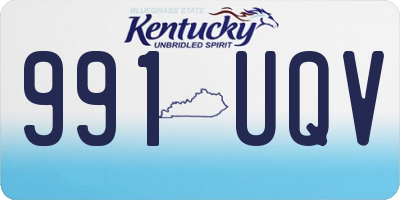 KY license plate 991UQV
