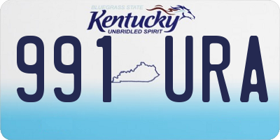 KY license plate 991URA