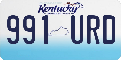 KY license plate 991URD