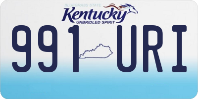KY license plate 991URI