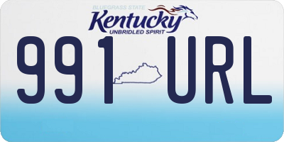 KY license plate 991URL