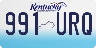 KY license plate 991URQ