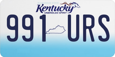 KY license plate 991URS