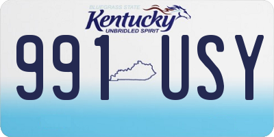 KY license plate 991USY