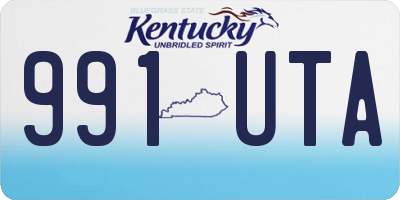 KY license plate 991UTA