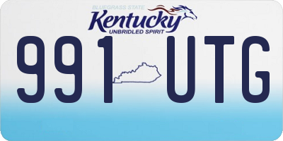 KY license plate 991UTG