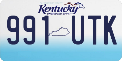 KY license plate 991UTK