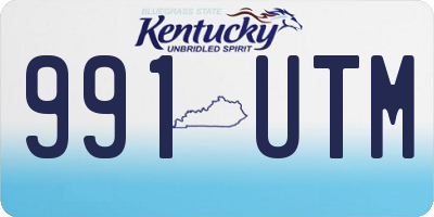 KY license plate 991UTM