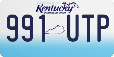 KY license plate 991UTP