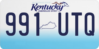 KY license plate 991UTQ