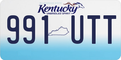 KY license plate 991UTT