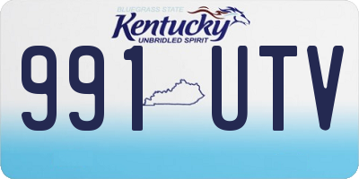 KY license plate 991UTV