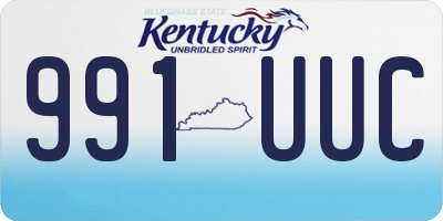 KY license plate 991UUC