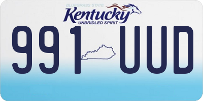 KY license plate 991UUD