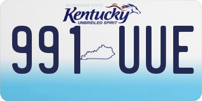 KY license plate 991UUE