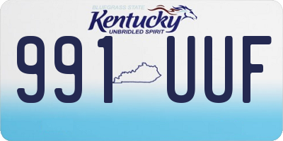KY license plate 991UUF