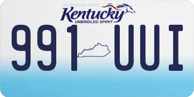 KY license plate 991UUI