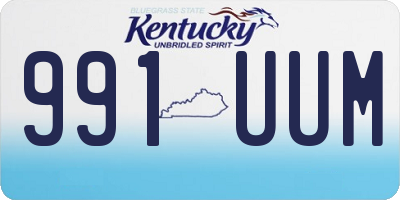 KY license plate 991UUM