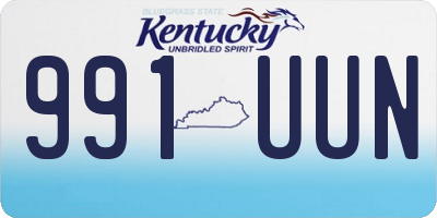 KY license plate 991UUN