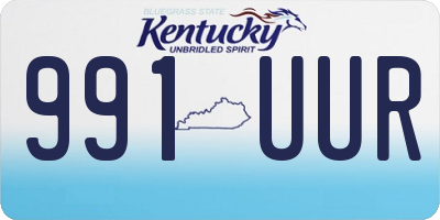 KY license plate 991UUR