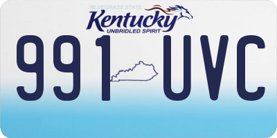 KY license plate 991UVC