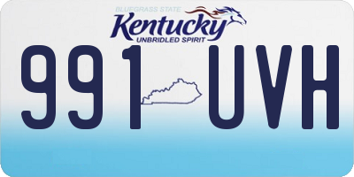 KY license plate 991UVH