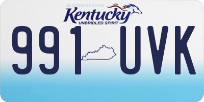 KY license plate 991UVK