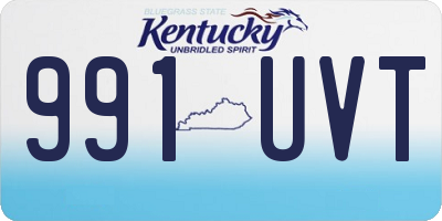 KY license plate 991UVT