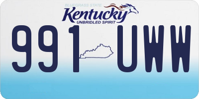 KY license plate 991UWW