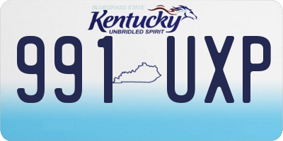 KY license plate 991UXP