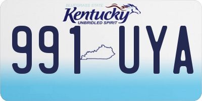 KY license plate 991UYA