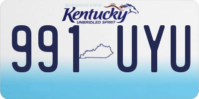 KY license plate 991UYU