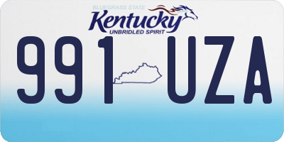 KY license plate 991UZA