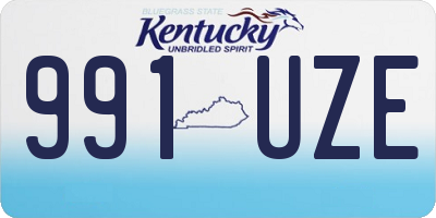 KY license plate 991UZE