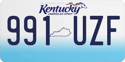 KY license plate 991UZF
