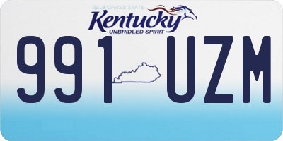 KY license plate 991UZM