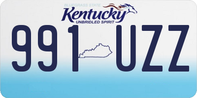 KY license plate 991UZZ