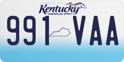 KY license plate 991VAA