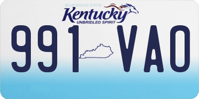 KY license plate 991VAO