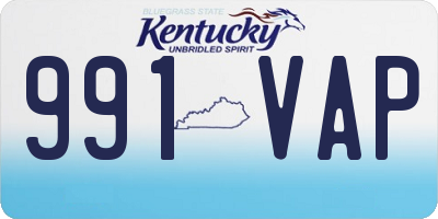 KY license plate 991VAP