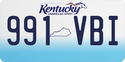 KY license plate 991VBI