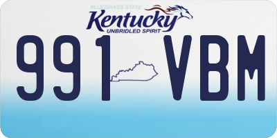 KY license plate 991VBM