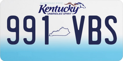 KY license plate 991VBS