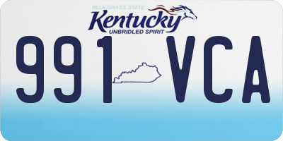 KY license plate 991VCA