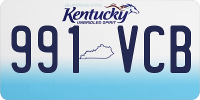 KY license plate 991VCB