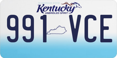 KY license plate 991VCE