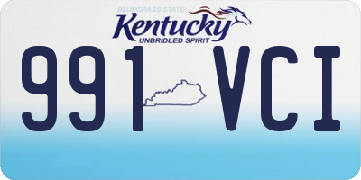 KY license plate 991VCI