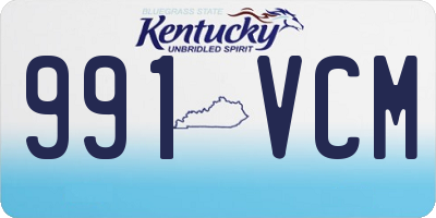 KY license plate 991VCM